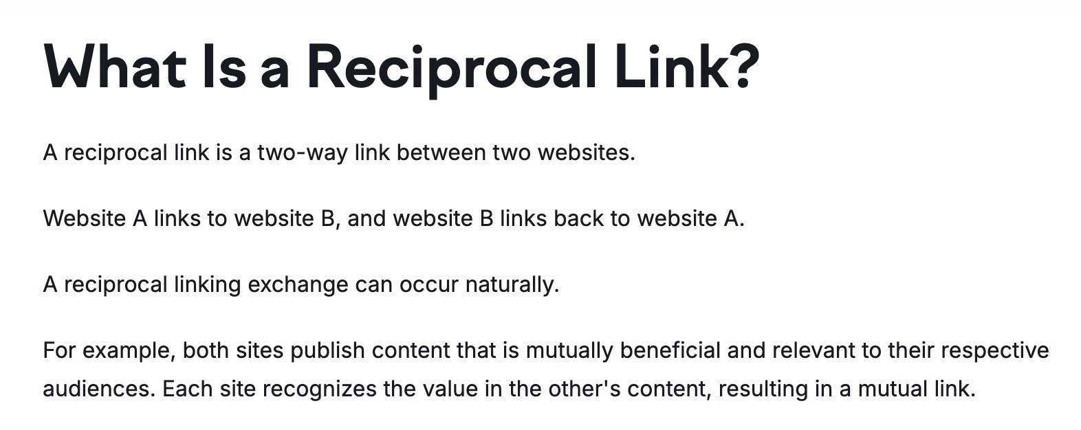 BLUF technique on the Semrush blog with the heading asking a question and the body text answering it in the first line below it.