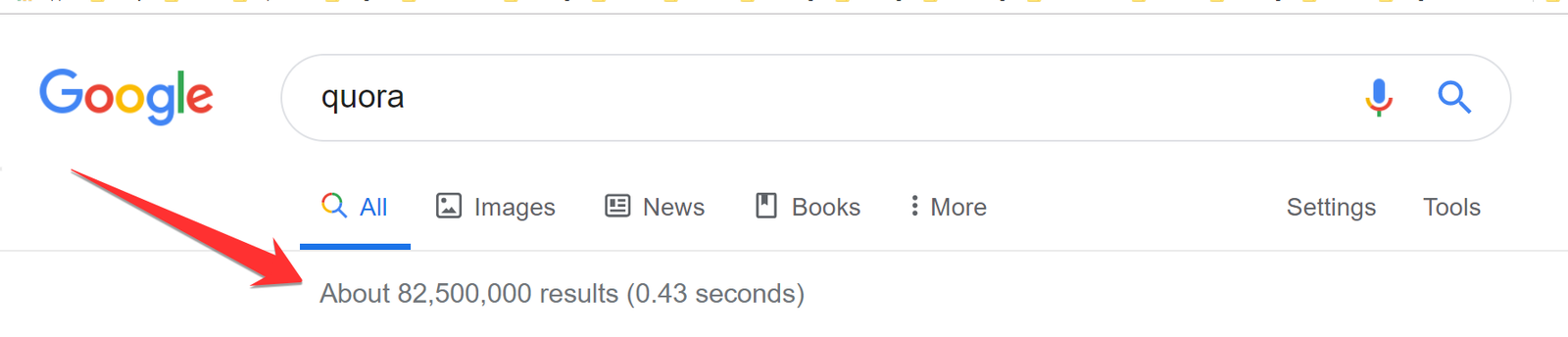 Quora results on Google