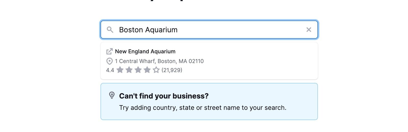 To get started, users enter the name of the business they want to track into the tool’s search bar.