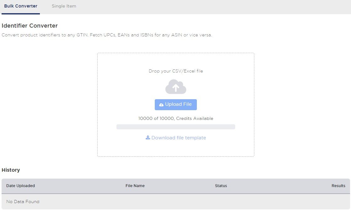 Where to upload a CSV file in the ‘Identifier Converter’ tool in Product Research Pulse.