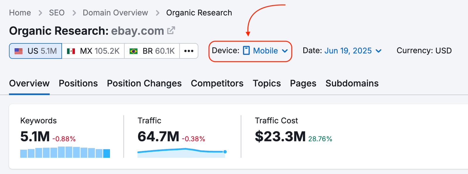 How to Gather Mobile SEO Data on Semrush image 3