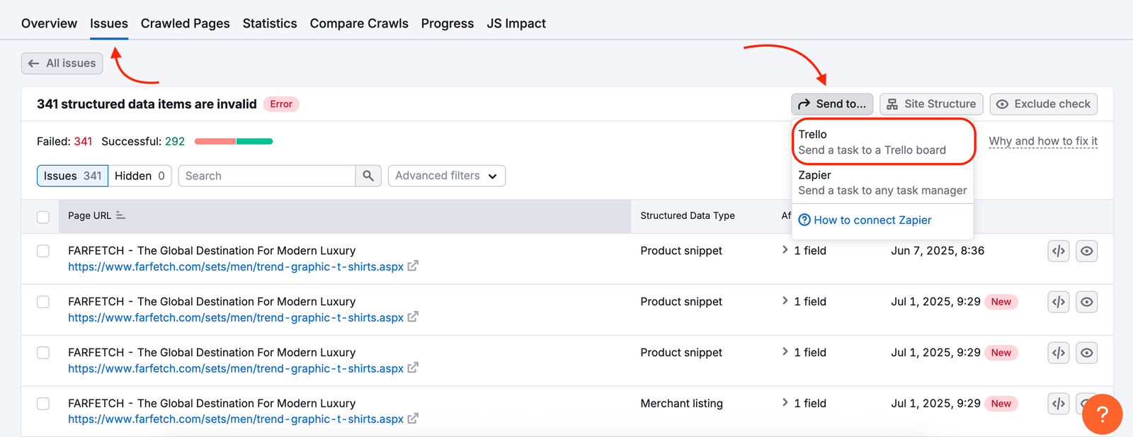 Trello and Semrush Integrations image 2
