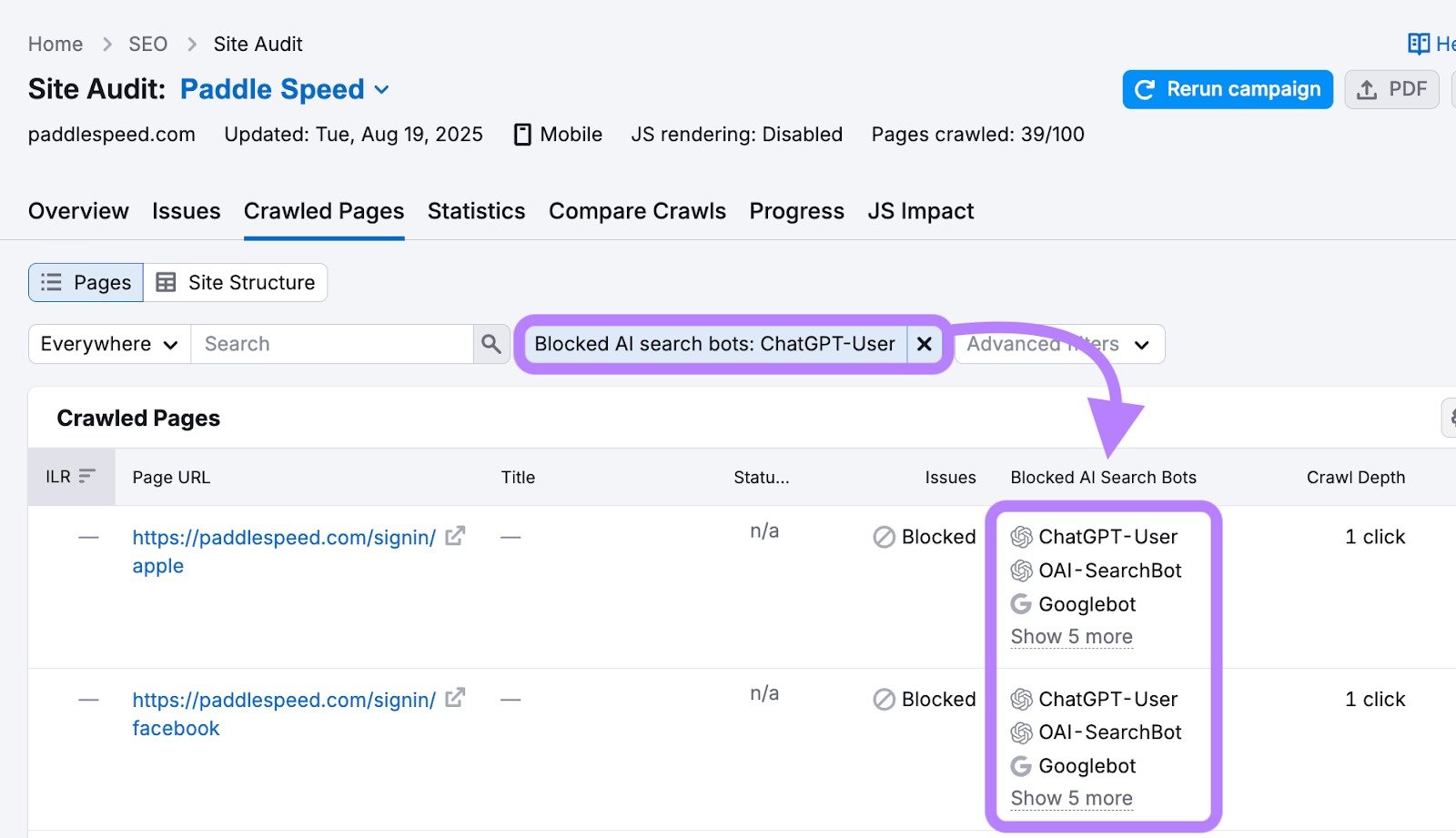 Blocked from AI Search in Site Audit: What It Means and Why It Matters image 1