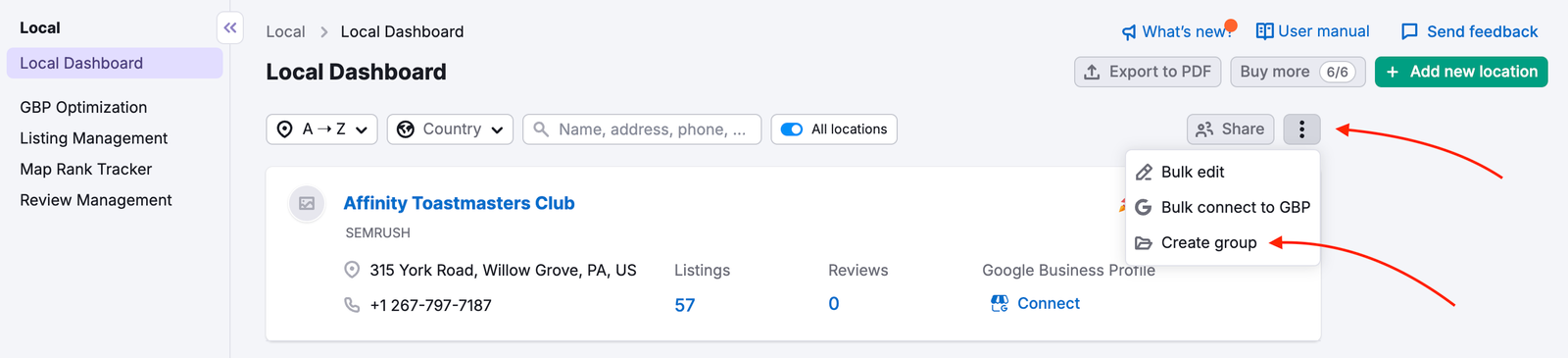 Managing Multiple Locations with Groups image 1